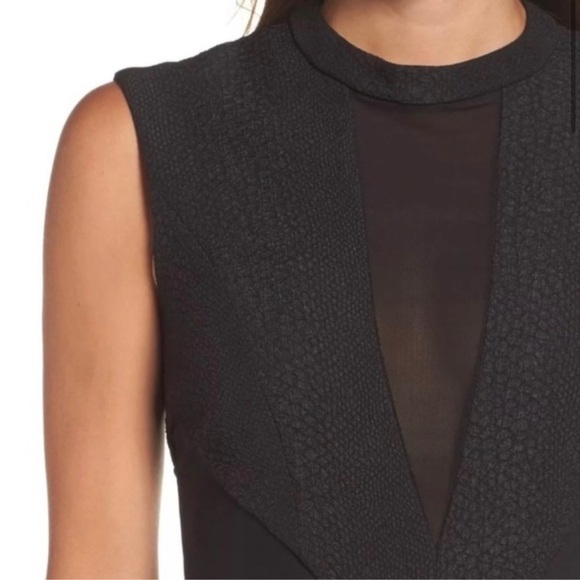 Bardot Croc Panel Dress Black - Picture 3 of 6